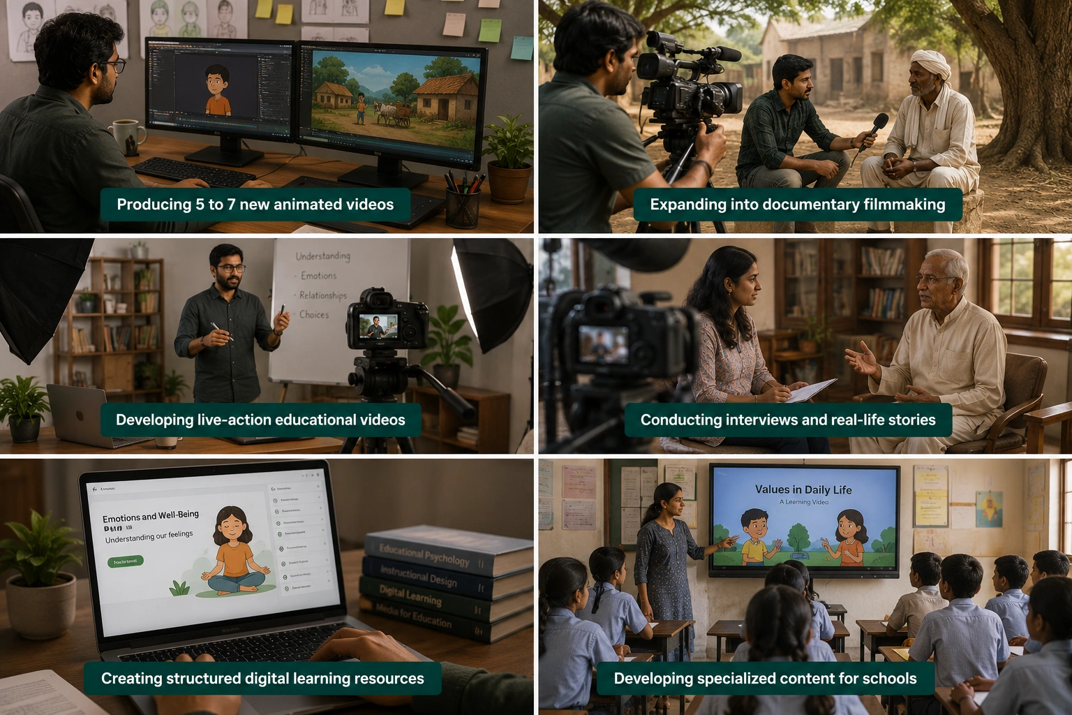 Animation, Stories and Learning Content
